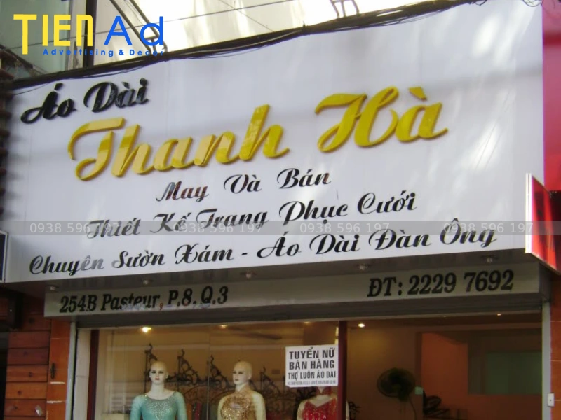 Bảng hiệu nhà may áo dài