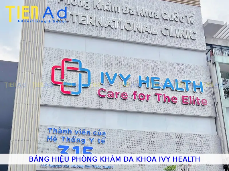 Bảng hiệu phòng khám đa khoa Ivy Health