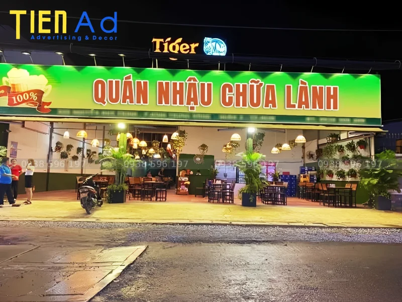 Bảng hiệu quán nhậu bạt hiflex