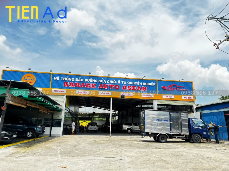 Bảng hiệu quảng cáo Garage Auto Asean