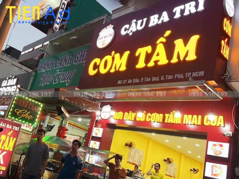 Bảng hiệu quảng cáo cơm tấm đèn LED
