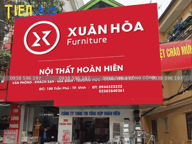 Bảng hiệu quảng cáo nội thất Xuân Hòa
