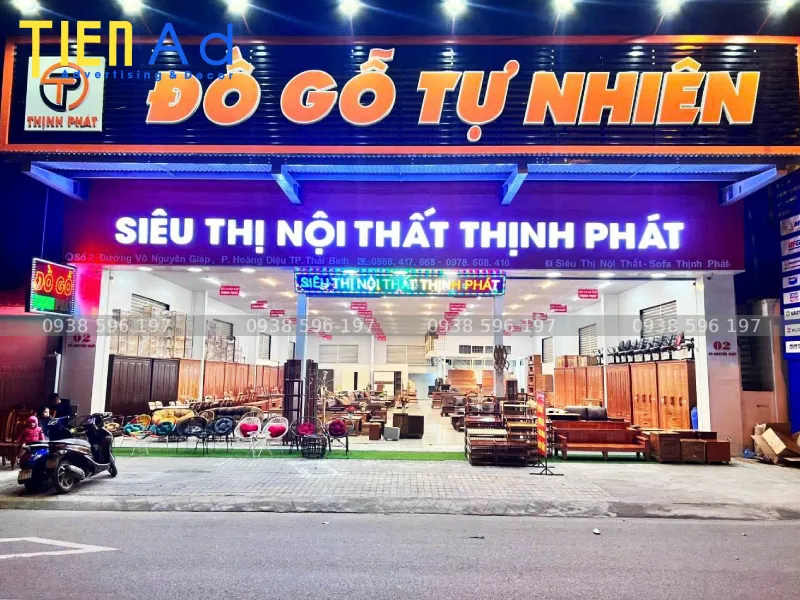 Bảng hiệu siêu thị nội thất Thịnh Phát