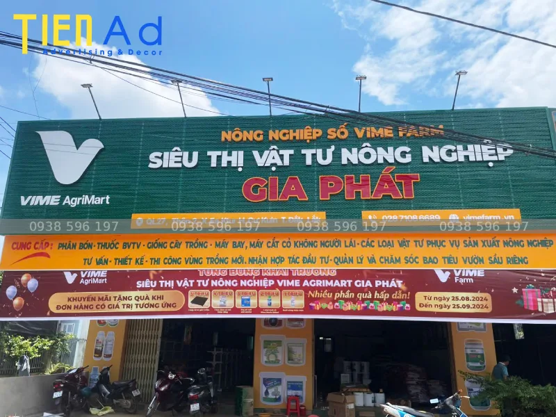 Bảng hiệu siêu thị vật tư nông nghiệp Gia Phát