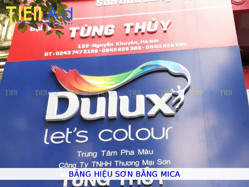 Bảng hiệu sơn bằng mica