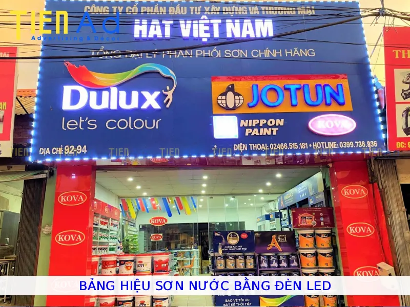 Bảng hiệu sơn nước bằng đèn LED