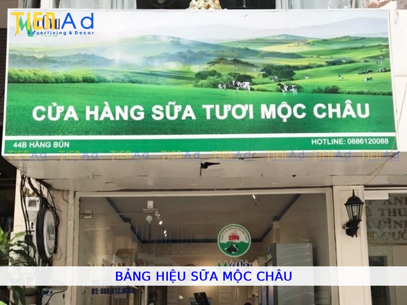 Bảng hiệu sữa Mộc Châu