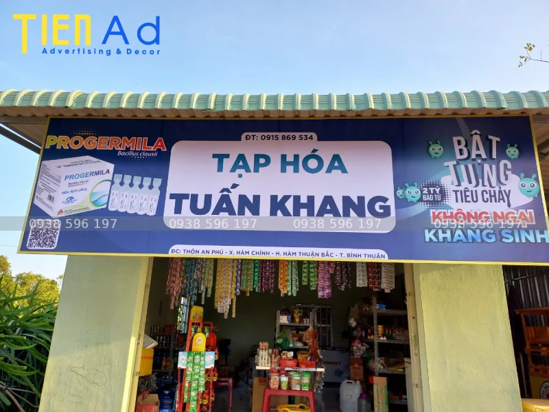 Bảng hiệu tạp hóa căng bạt hiflex