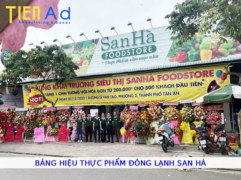 Bảng hiệu thực phẩm đông lạnh San Hà