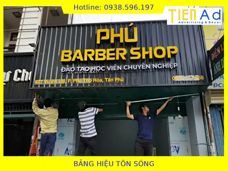 Bảng hiệu tôn sóng