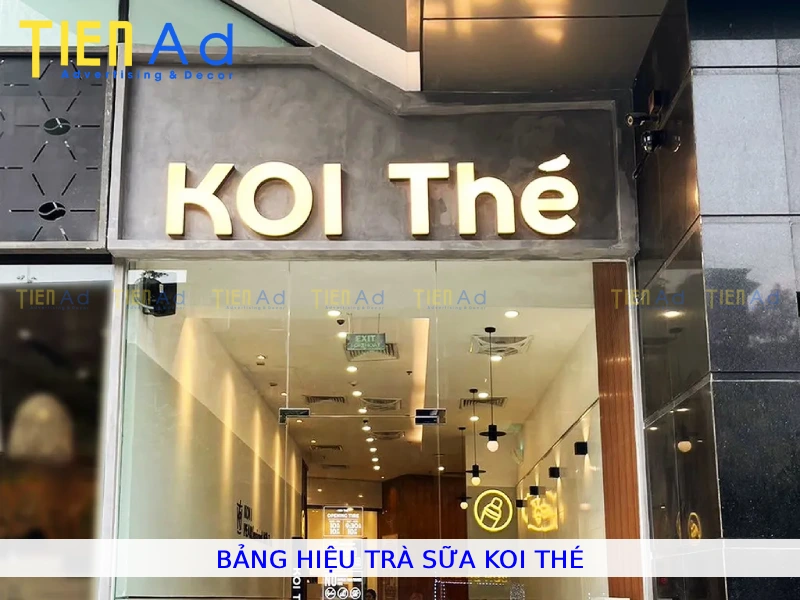 Bảng hiệu trà sữa KOI Thé