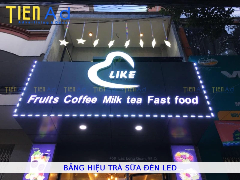 Bảng hiệu trà sữa đèn LED