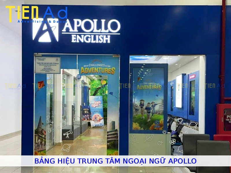 Bảng hiệu trung tâm ngoại ngữ Apollo