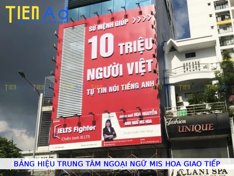 Bảng hiệu trung tâm ngoại ngữ Ms Hoa Giao Tiếp