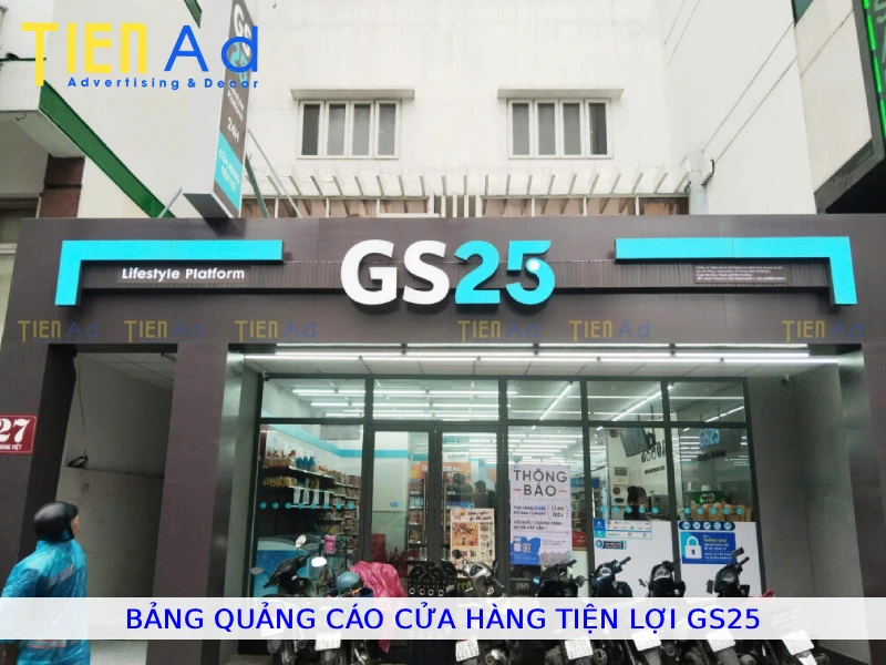 Bảng quảng cáo cửa hàng tiện lợi GS25