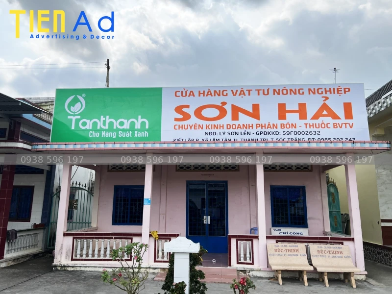 Bảng quảng cáo cửa hàng vật tư nông nghiệp Sơn Hải