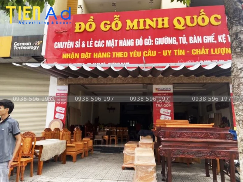 Bảng quảng cáo đồ gỗ Minh Quốc