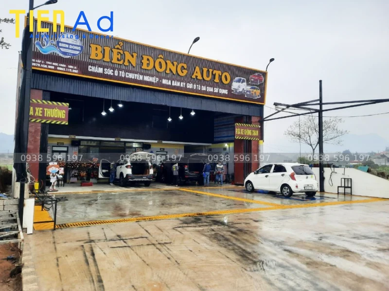 Bảng quảng cáo gara ô tô Biển Đông Auto