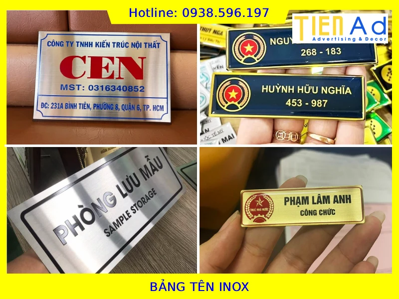 Bảng tên inox