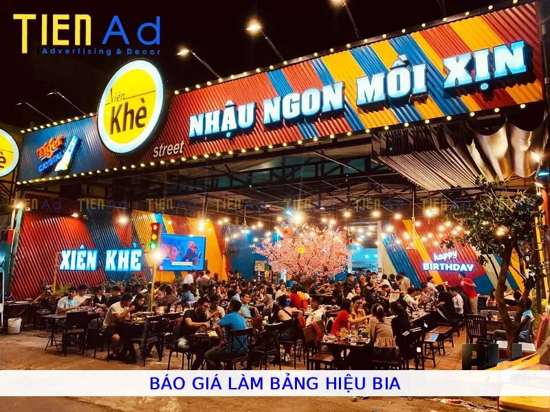 Báo giá làm bảng hiệu bia