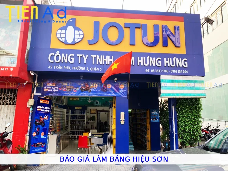 Báo giá làm bảng hiệu sơn