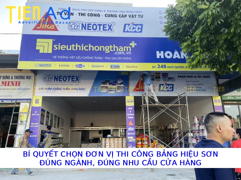 Bí quyết chọn đơn vị thi công bảng hiệu sơn đúng ngành đúng nhu cầu cửa hàng
