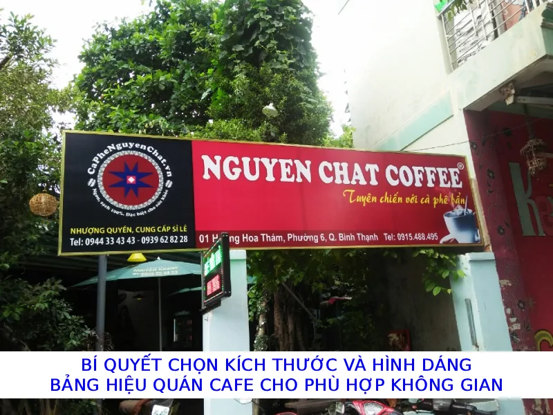 Bí quyết chọn kích thước và hình dáng bảng hiệu quán cafe cho phù hợp không gian