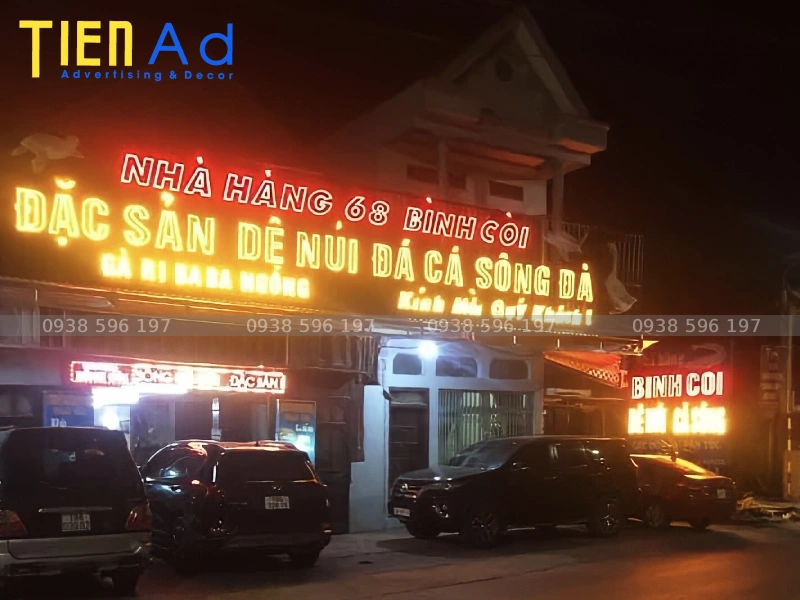 Bí quyết giúp tiết kiệm chi phí khi làm bảng hiệu nhà hàng