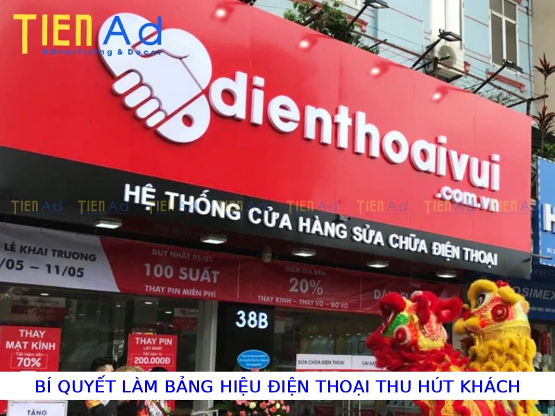 Bí quyết làm bảng hiệu điện thoại thu hút khách