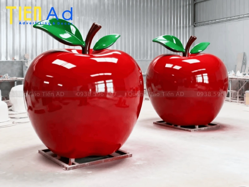 Bí quyết tăng độ nổi bật cho mô hình trái táo composite khi trưng bày