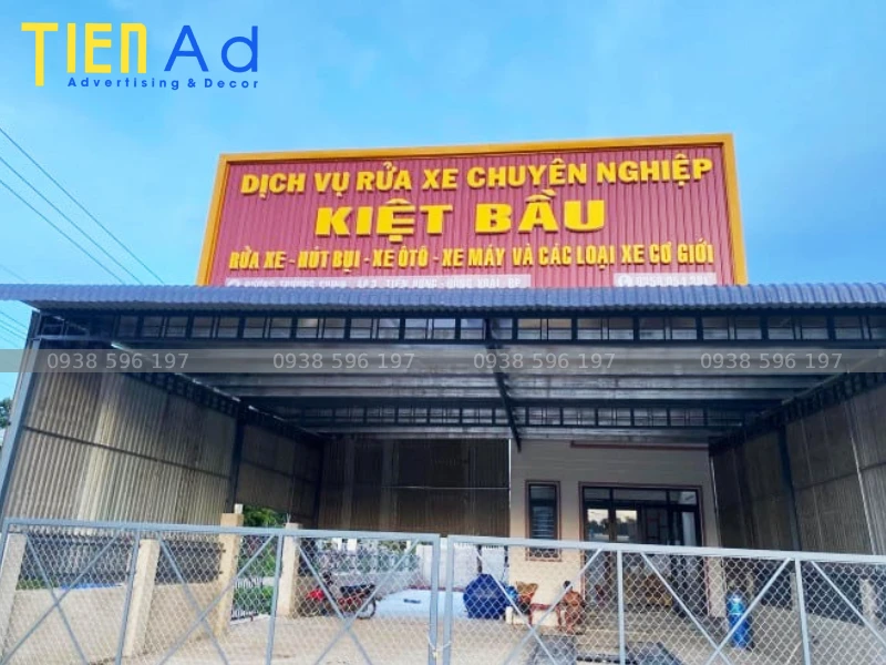 Bí quyết thiết kế bảng hiệu rửa xe hút khách hàng