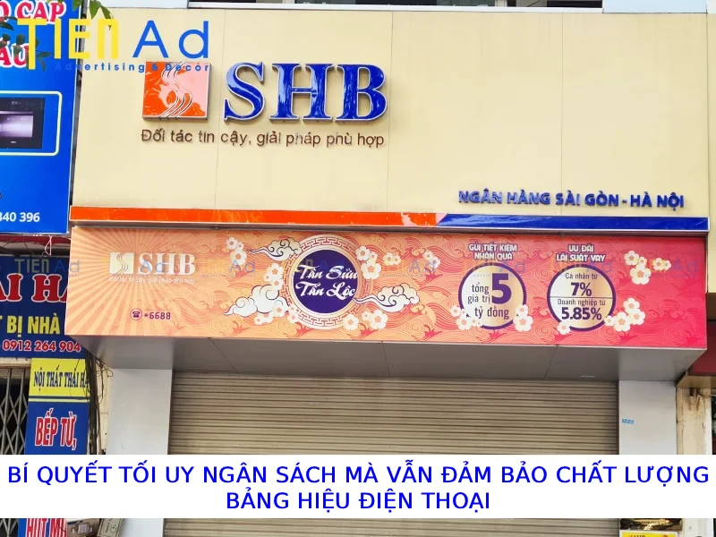 Bí quyết tối ưu ngân sách mà vẫn đảm bảo chất lượng bảng hiệu ngân hàng