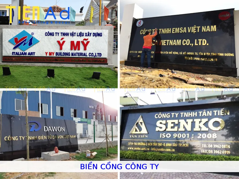 Biển cổng công ty