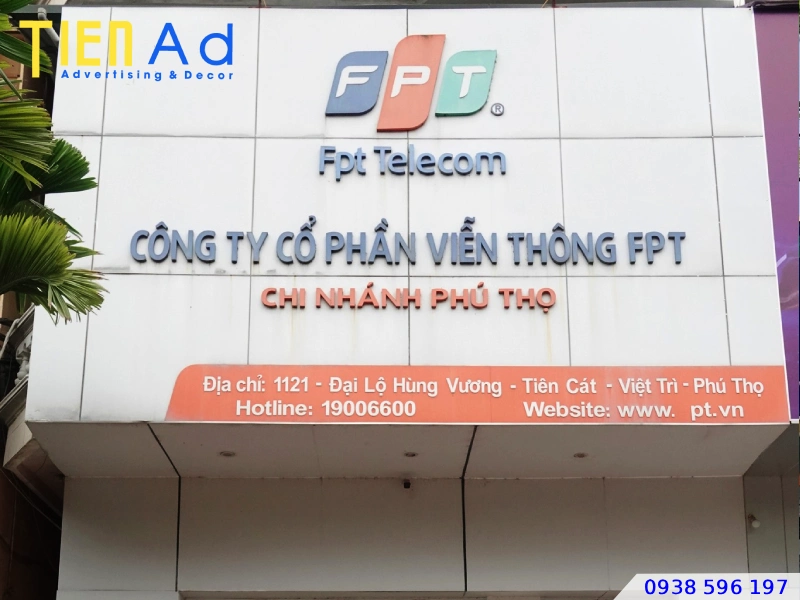 Biển hiệu alu Công Ty Cổ Phần Viễn Thông FPT
