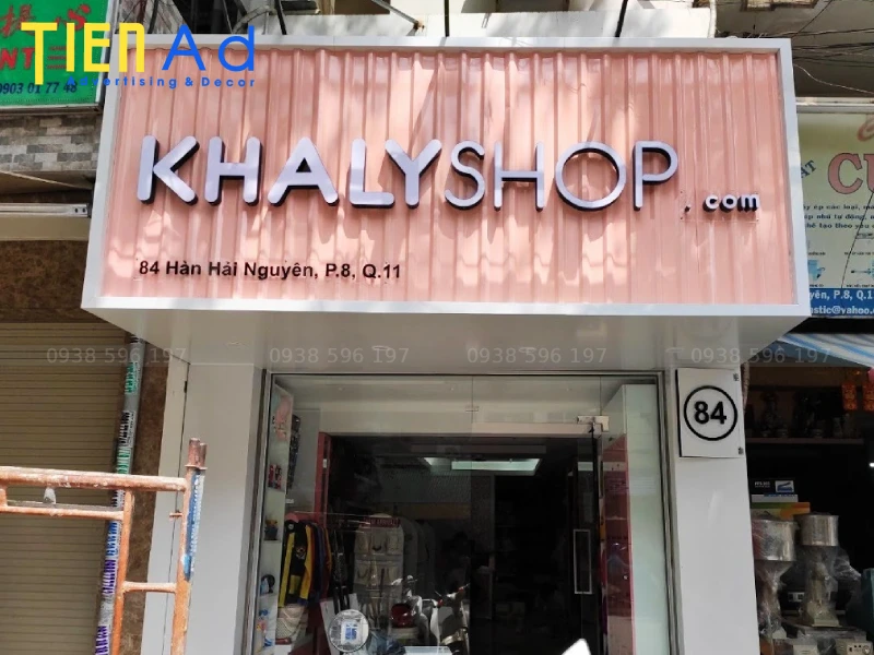 Biển hiệu chữ nổi mica Khalyshop