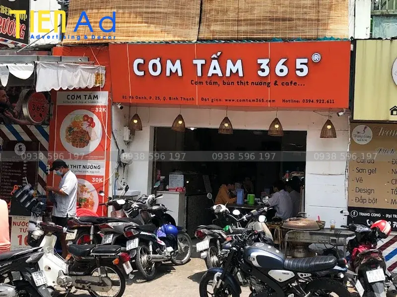 Biển hiệu cơm tấm 365