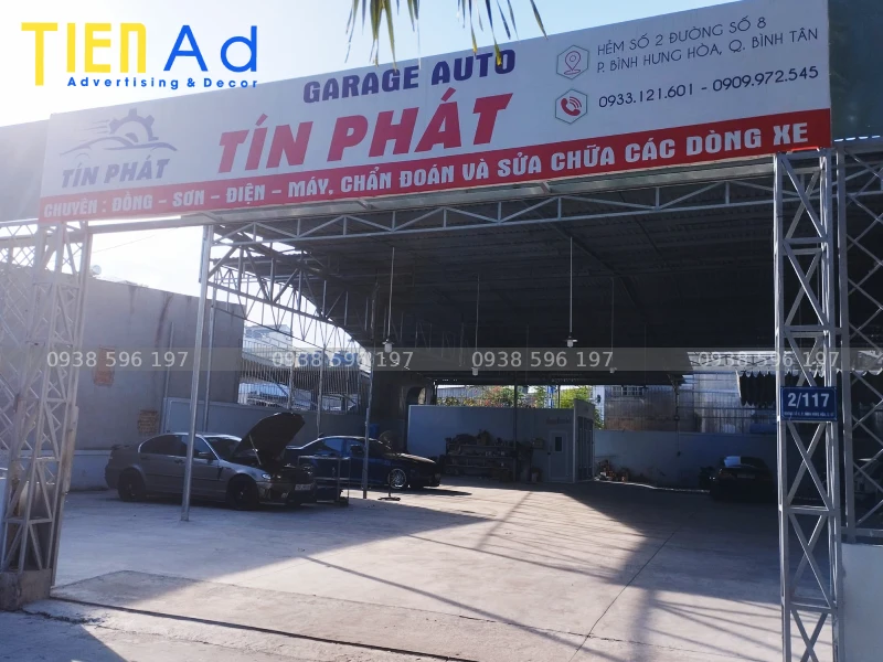 Biển hiệu gara ô tô Tín Phát