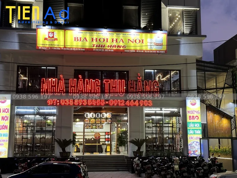 Biển hiệu nhà hàng Thu Hằng