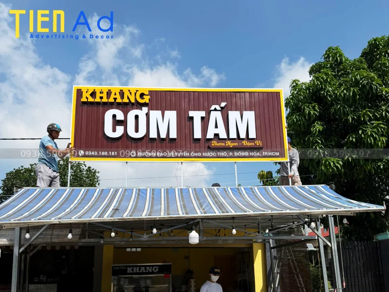 Biển hiệu quán cơm tấm alu