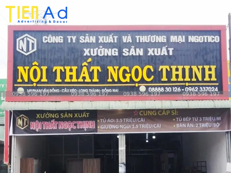 Biển hiệu quảng cáo nội thất Ngọc Thịnh