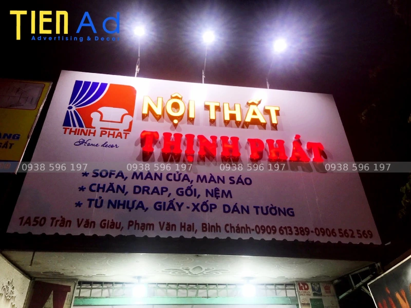 Biển hiệu quảng cáo nội thất mica