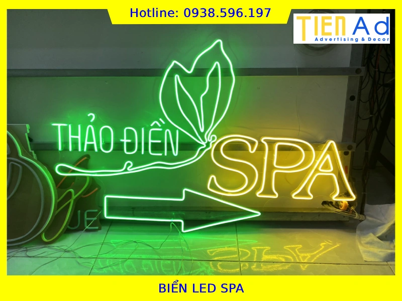 Biển led spa