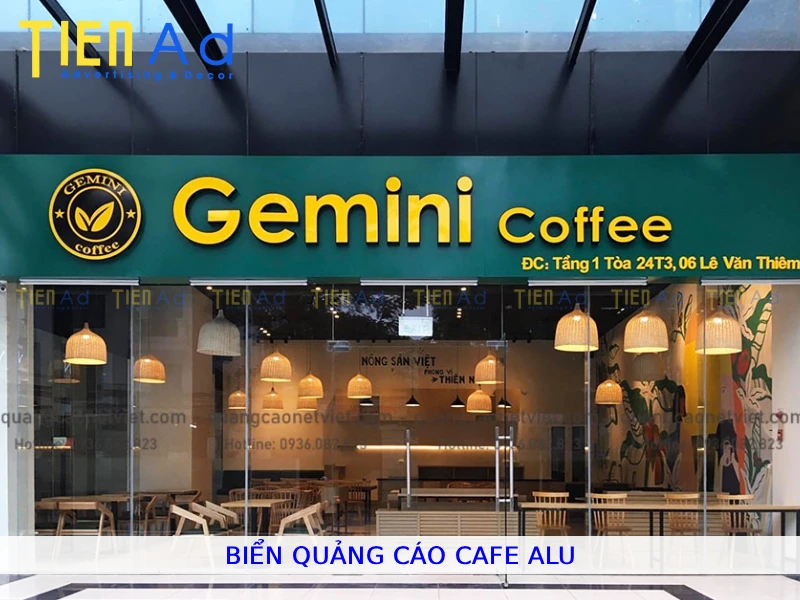 Biển quảng cáo cà phê alu