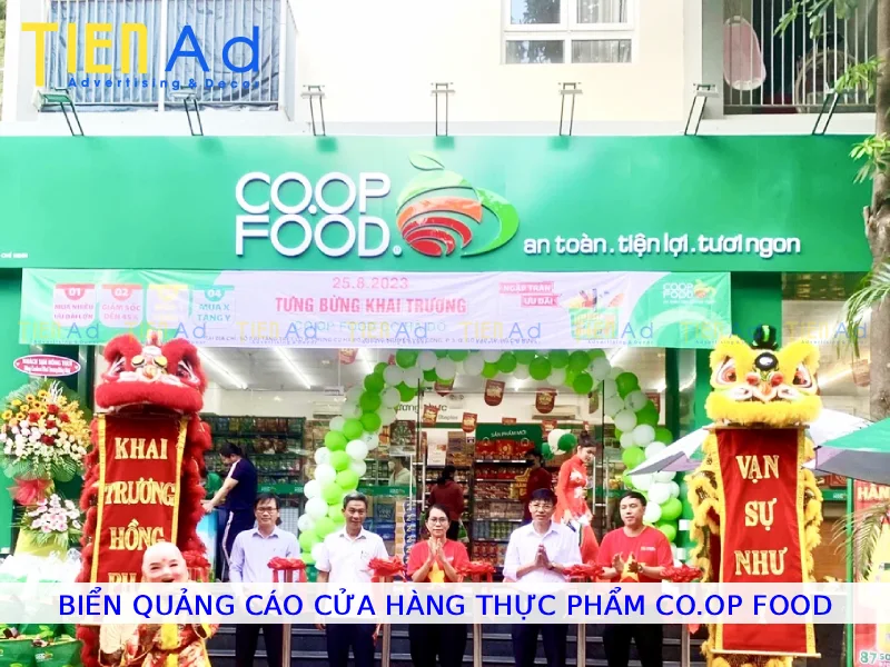 Biển quảng cáo cửa hàng thực phẩm Co.op Food