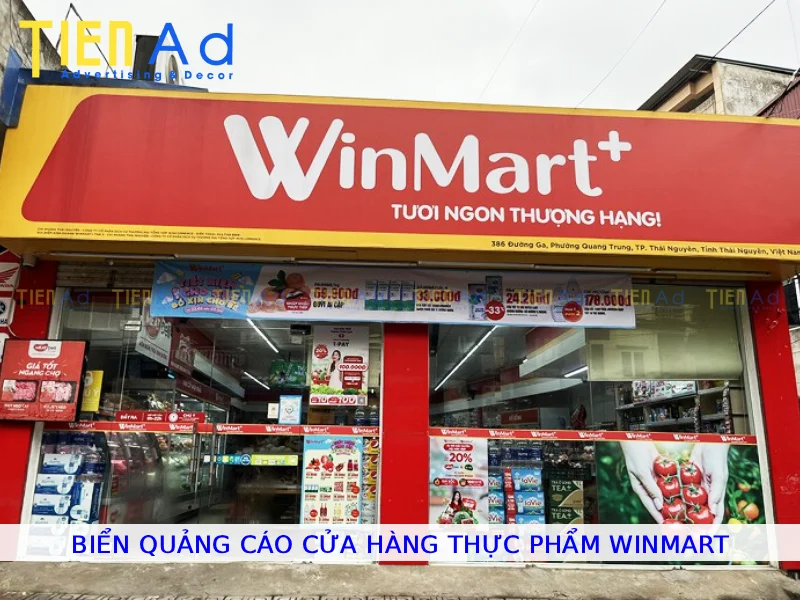Biển quảng cáo cửa hàng thực phẩm WinMart
