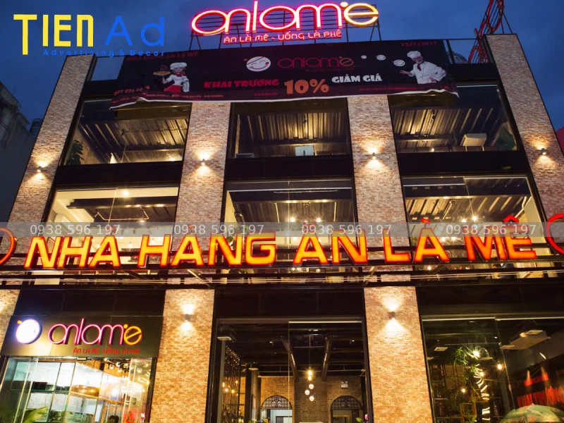 Biển quảng cáo nhà hàng Ăn Là Mê
