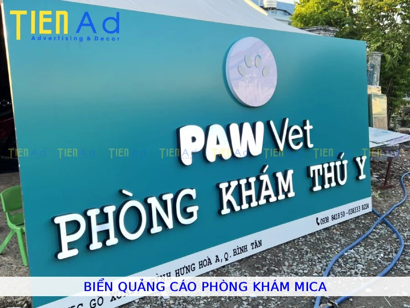 Biển quảng cáo phòng khám mica