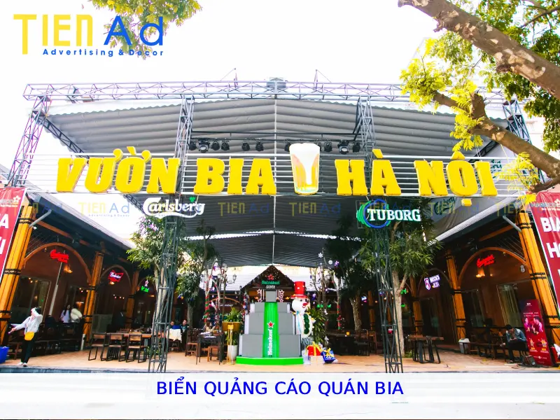 Biển quảng cáo quán bia