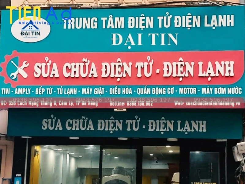 Biển quảng cáo sửa chữa điện lạnh Đại Tin