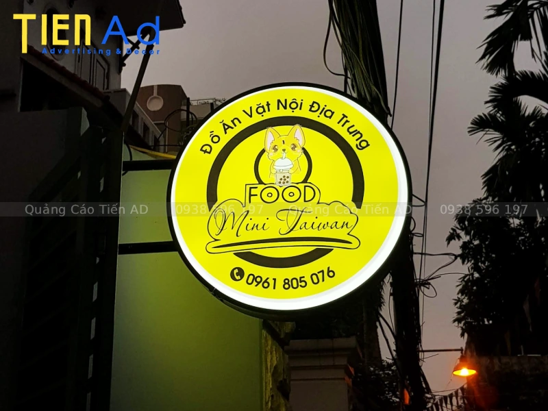 Biển vẫy hộp đèn mica hút nổi - 4